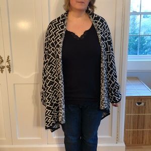 SimplyBe Label Be comfy black and white cardigan